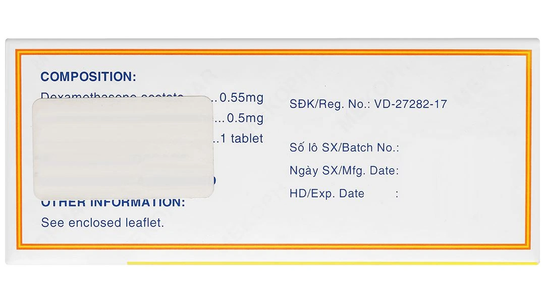 Dexamethasone Mekophar 0.5mg trị trạng thái hen (10 vỉ x 20 viên) - 4