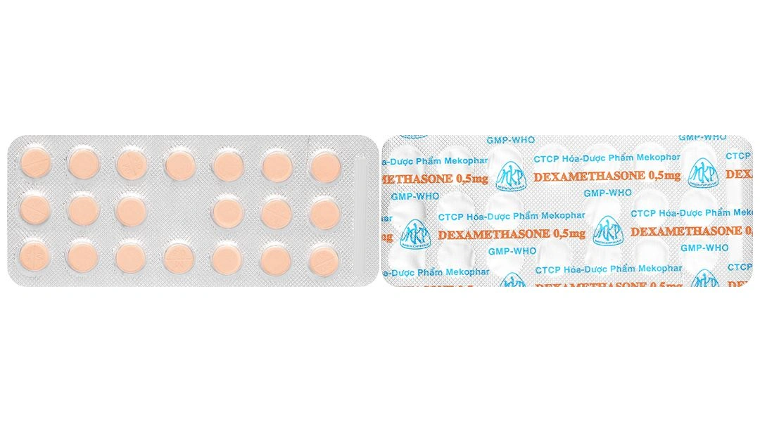 Dexamethasone Mekophar 0.5mg trị trạng thái hen (10 vỉ x 20 viên) - 5