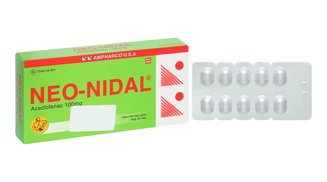 Neo-Nidal 100mg giảm đau, kháng viêm xương khớp (3 vỉ x 10 viên) - 