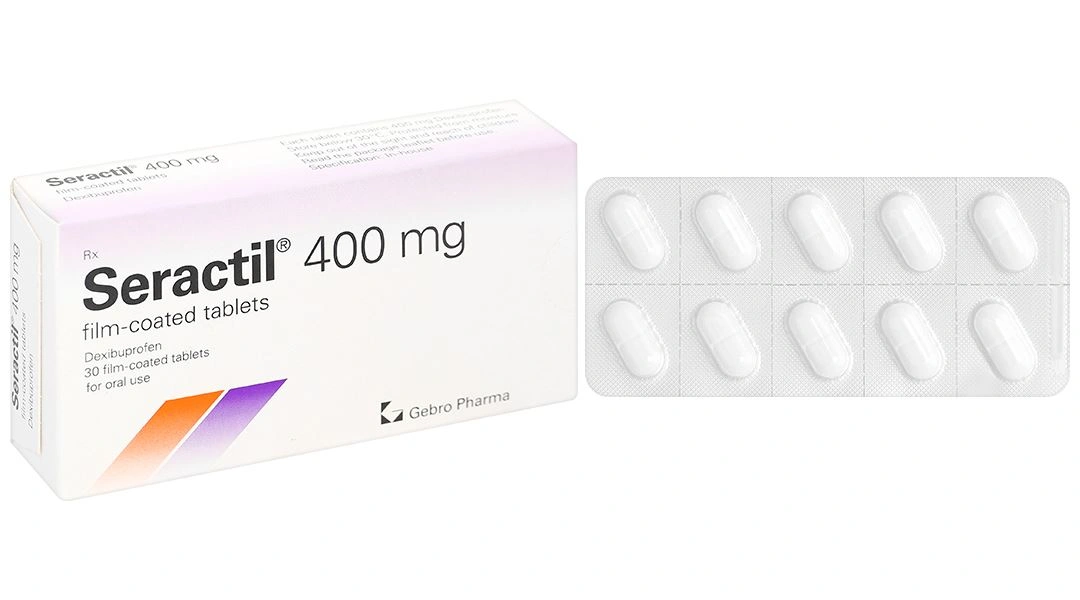 Seractil 400mg Film-coated tablets điều trị viêm xương khớp (3 vỉ x 10 viên) - 