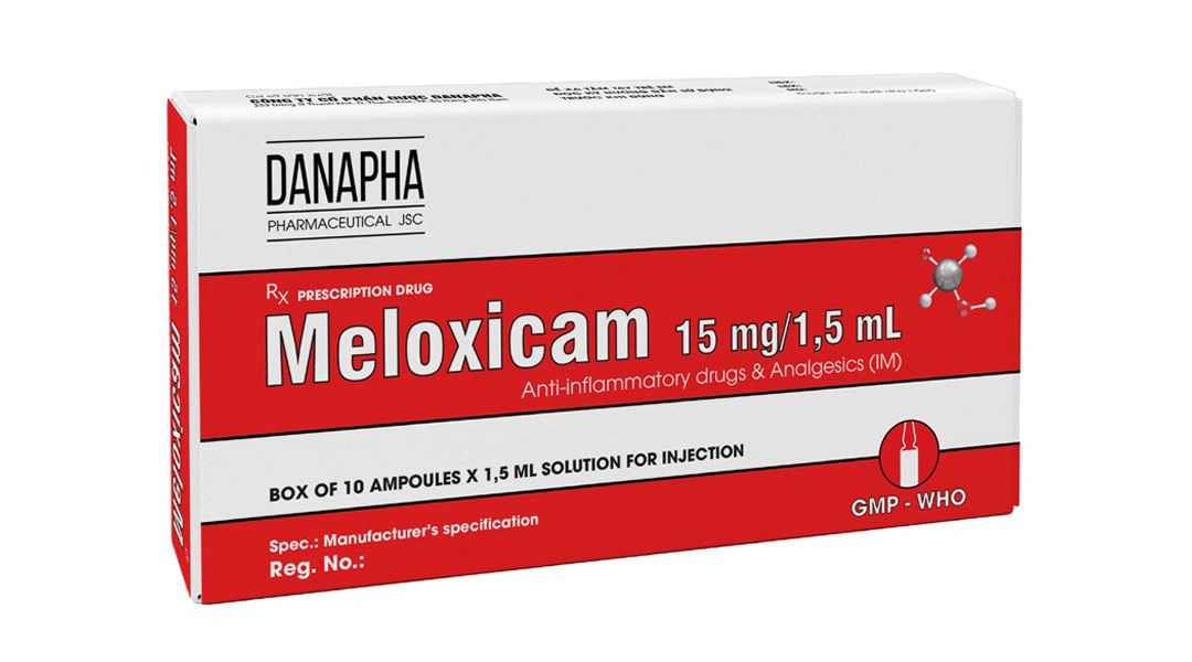 Dung dịch tiêm Meloxicam Danapha 15mg/1.5ml điều trị đau viêm xương khớp (10 ống x 1.5ml) - 2