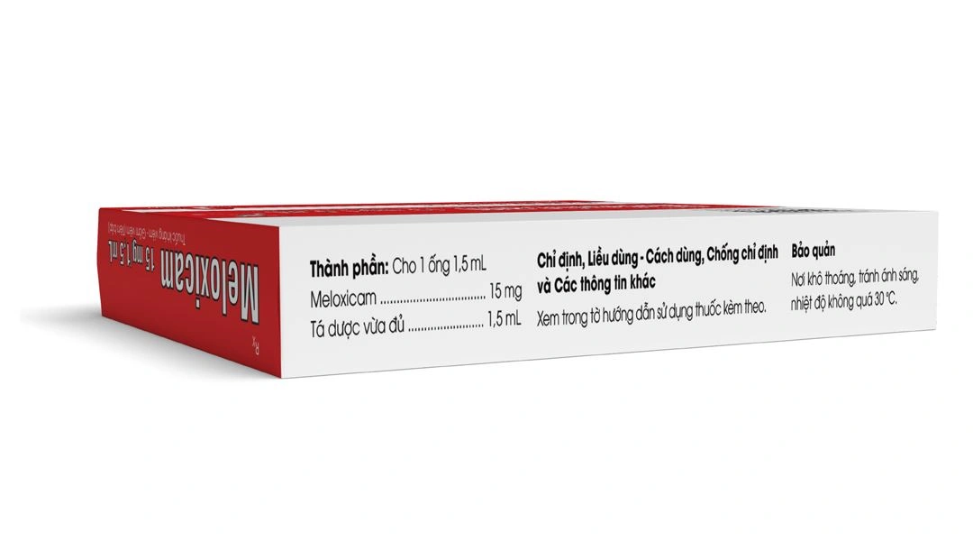Dung dịch tiêm Meloxicam Danapha 15mg/1.5ml điều trị đau viêm xương khớp (10 ống x 1.5ml) - 3