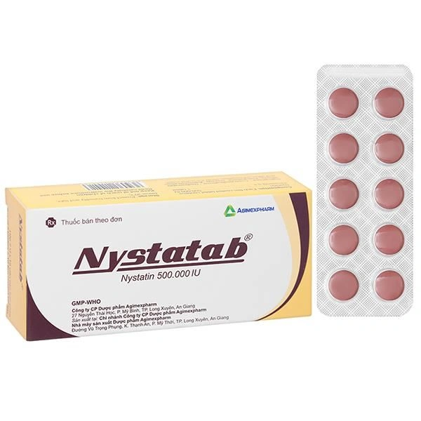 Nystatab 500.000IU dự phòng và điều trị nấm ở đường tiêu hoá
