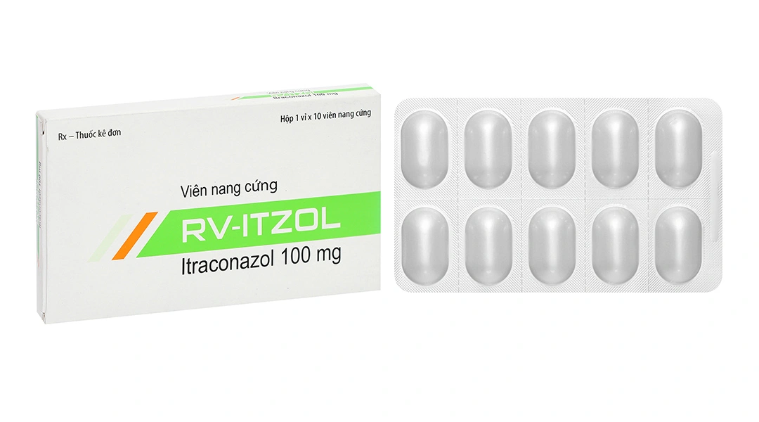 RV-Itzol 100mg trị và phòng ngừa nhiễm nấm (1 vỉ x 10 viên) - 