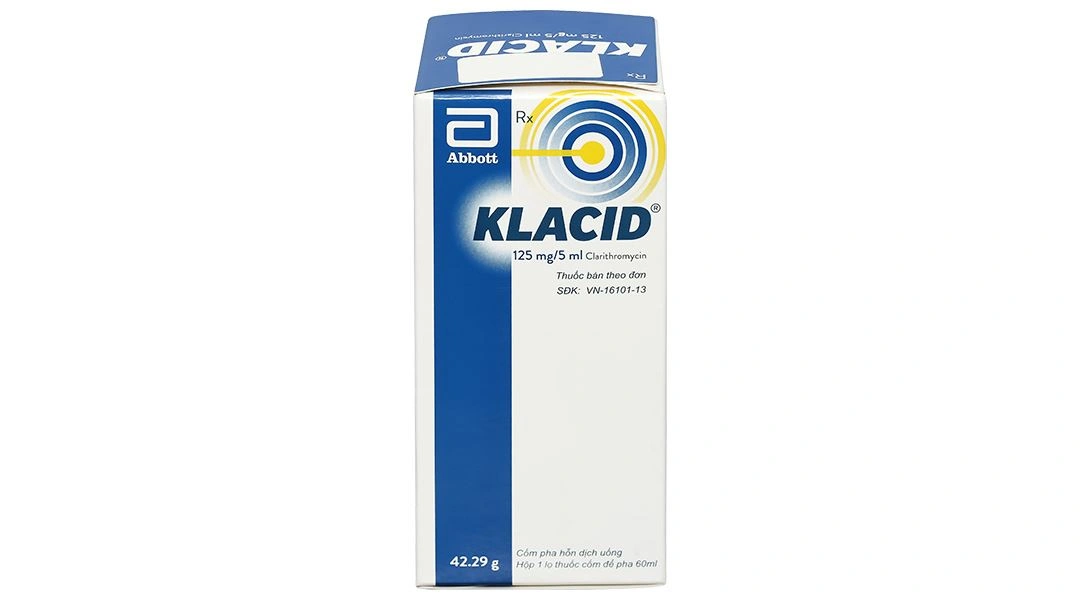Cốm pha hỗn dịch uống Klacid 125mg/5ml trị nhiễm khuẩn lọ 42.29g - 1