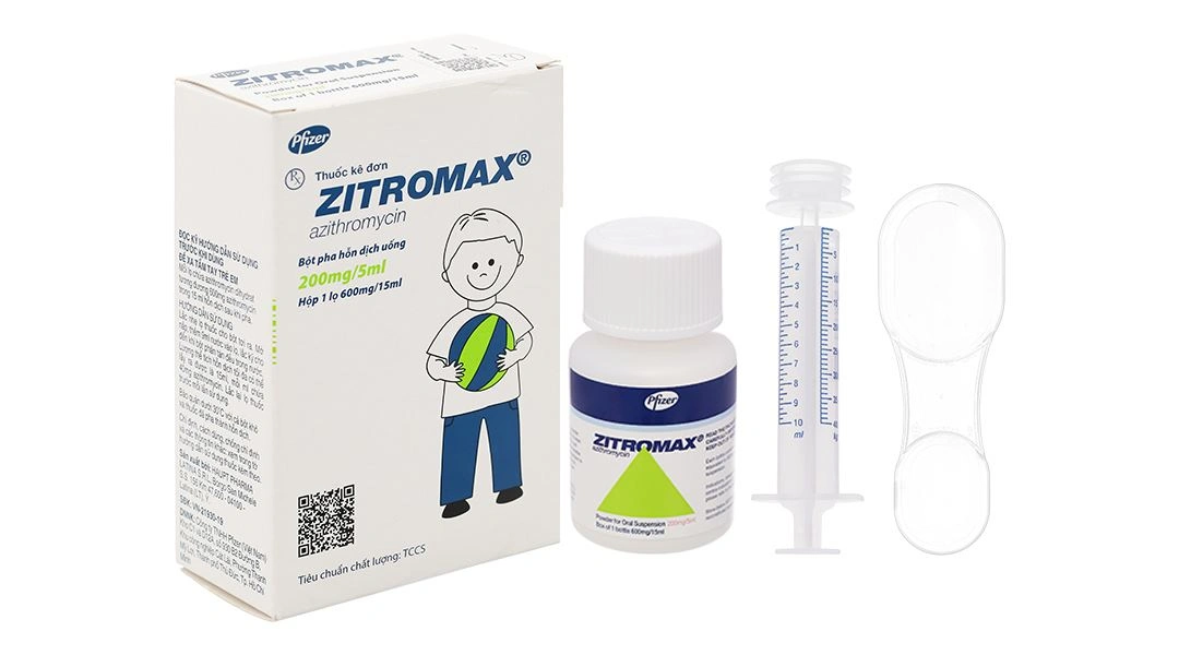 Bột pha hỗn dịch uống Zitromax 200mg/5ml trị nhiễm khuẩn lọ 600mg/15ml - 1