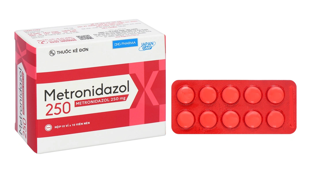 Metronidazol DHG 250mg trị nhiễm khuẩn, ký sinh trùng (10 vỉ x 10 viên) - 