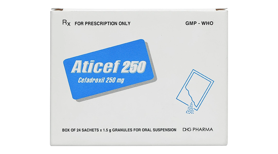 Cốm pha hỗn dịch Aticef 250mg trị nhiễm khuẩn, nhiễm trùng (24 gói x 1.5g) - 1