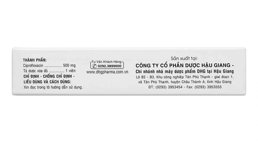 Cifga 500mg trị các trường hợp nhiễm khuẩn (2 vỉ x 10 viên) - 2