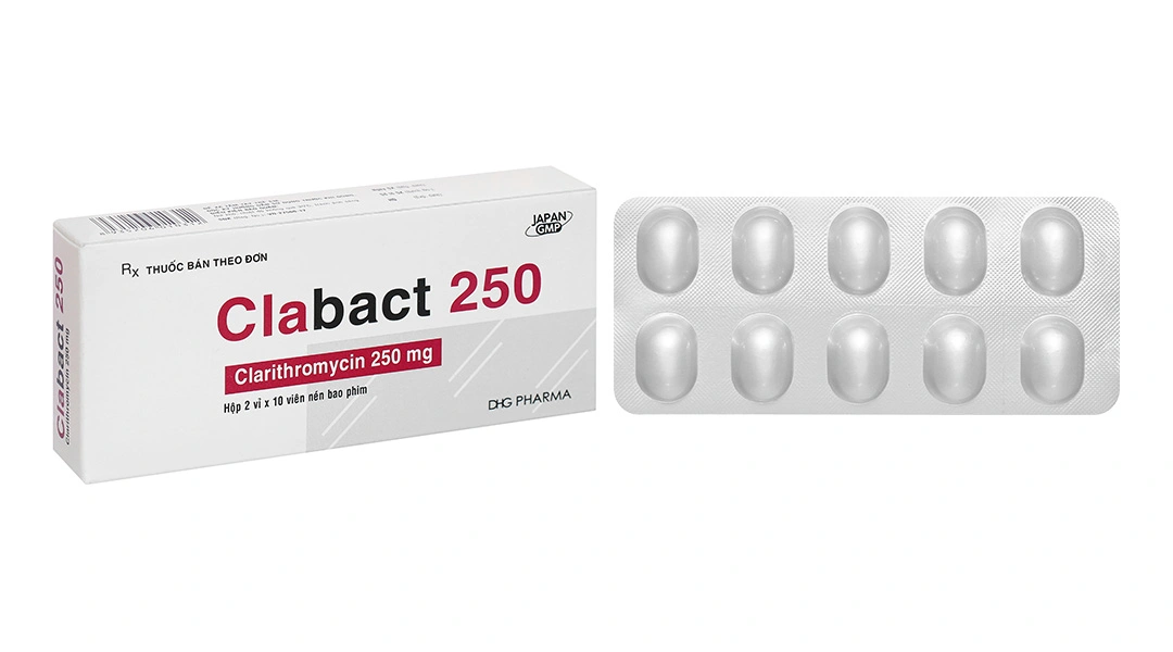 Clabact 250 điều trị nhiễm khuẩn (2 vỉ x 10 viên) - 