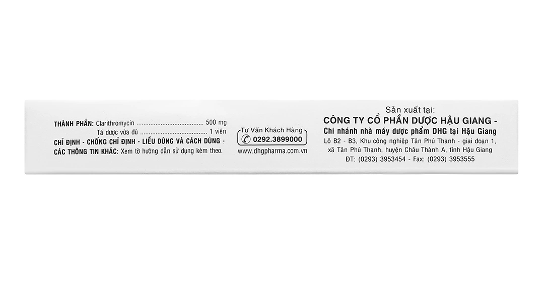 Clabact 500 điều trị nhiễm khuẩn (2 vỉ x 10 viên) - 2