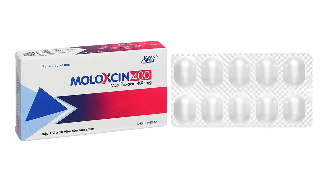 Moloxcin 400 điều trị nhiễm khuẩn (1 vỉ x 10 viên) - 