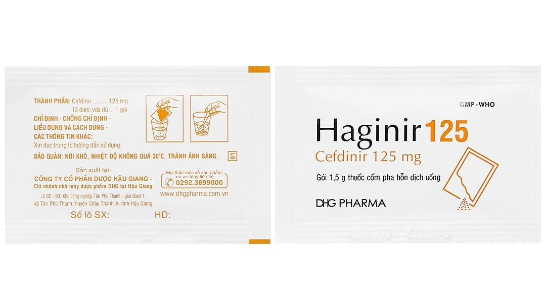 Cốm pha hỗn dịch Haginir 125 trị nhiễm khuẩn, nhiễm trùng nhẹ và vừa (24 gói x 1.5g) - 6
