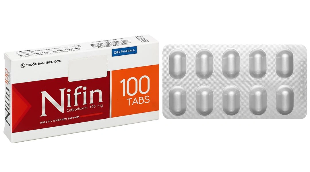Nifin 100mg trị nhiễm khuẩn (2 vỉ x 10 viên) - 