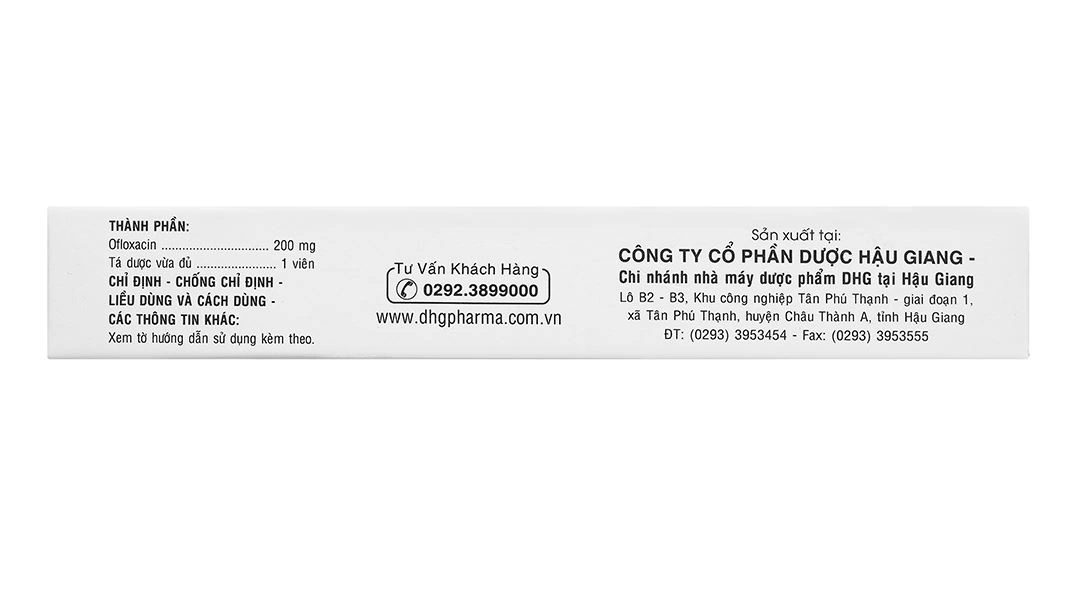 Ofcin DHG 200mg điều trị các trường hợp nhiễm khuẩn (2 vỉ x 10 viên) - 2