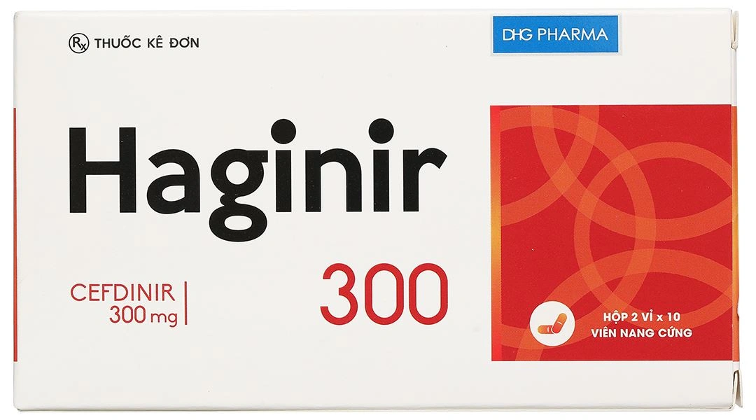 Haginir 300 điều trị nhiễm khuẩn nhẹ đến trung bình (2 vỉ x 10 viên) - 2