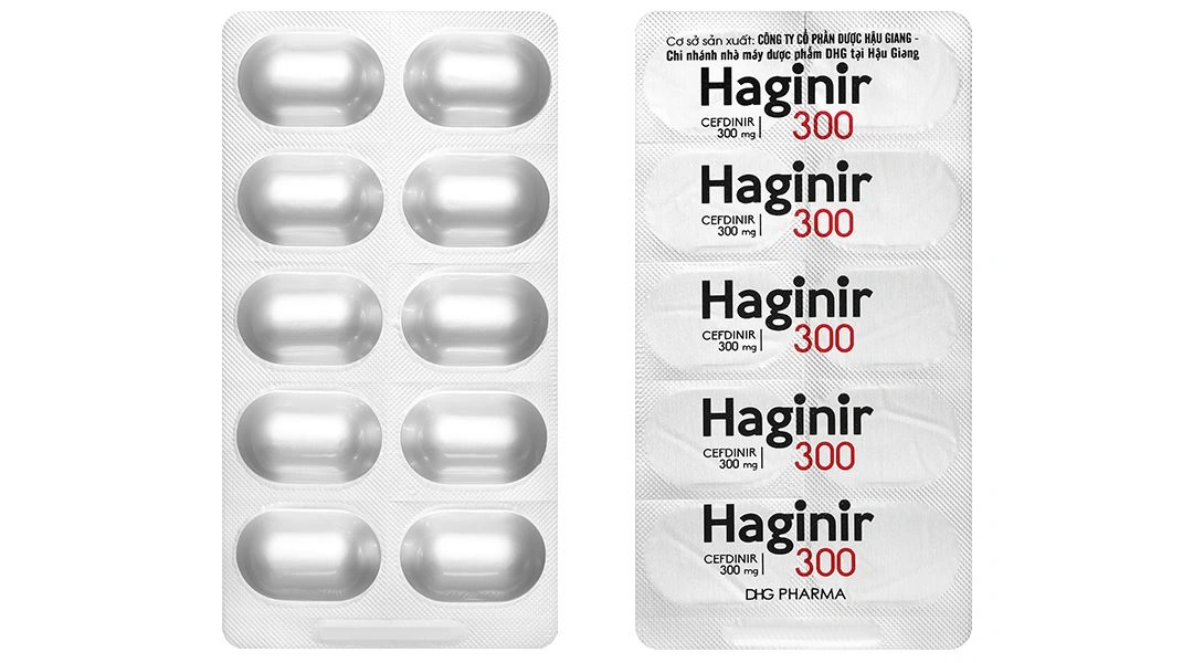 Haginir 300 điều trị nhiễm khuẩn nhẹ đến trung bình (2 vỉ x 10 viên) - 6