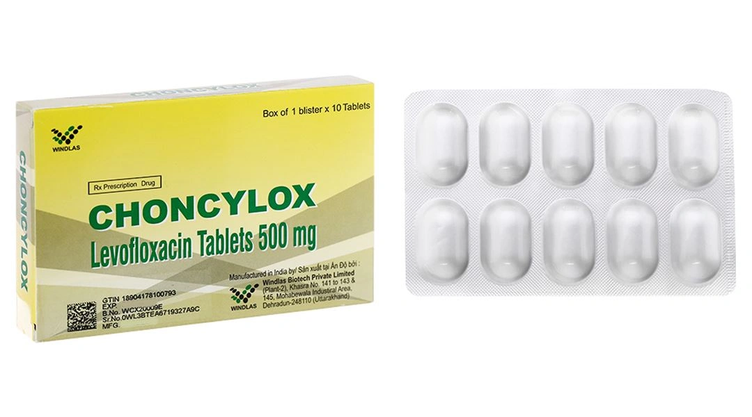 Choncylox 500mg trị nhiễm khuẩn (1 vỉ x 10 viên) - 