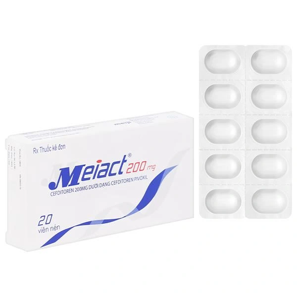 Meiact 200mg trị viêm amidan, viêm họng