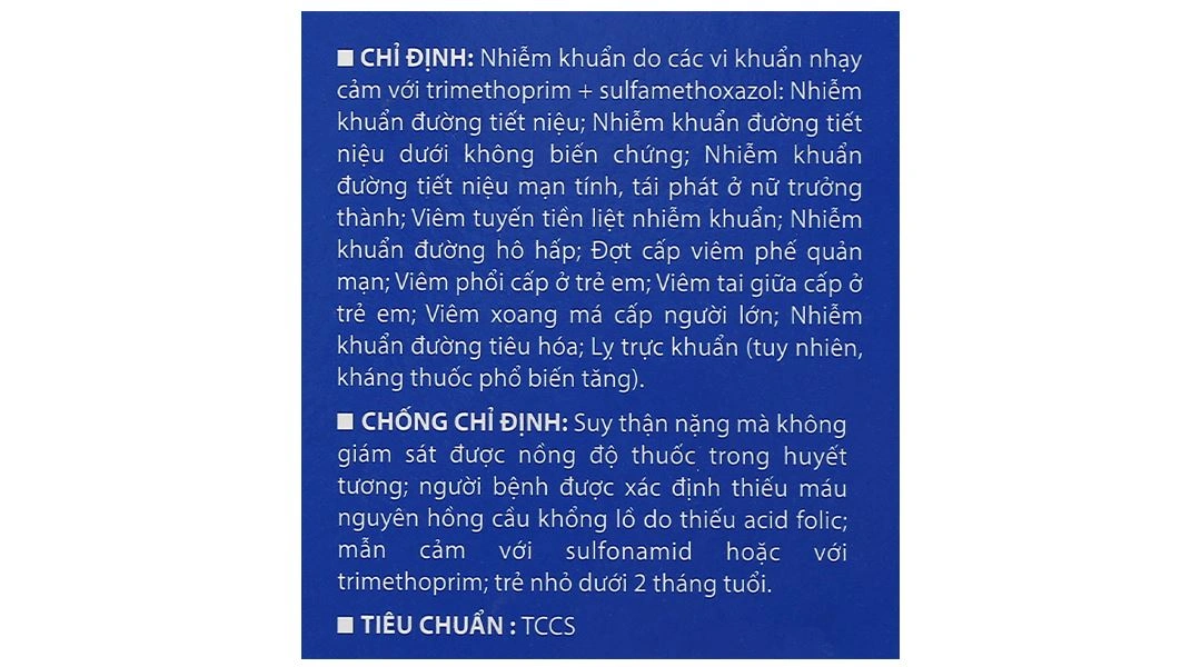 Trimeseptol trị nhiễm khuẩn đường tiết niệu (25 vỉ x 20 viên) - 6