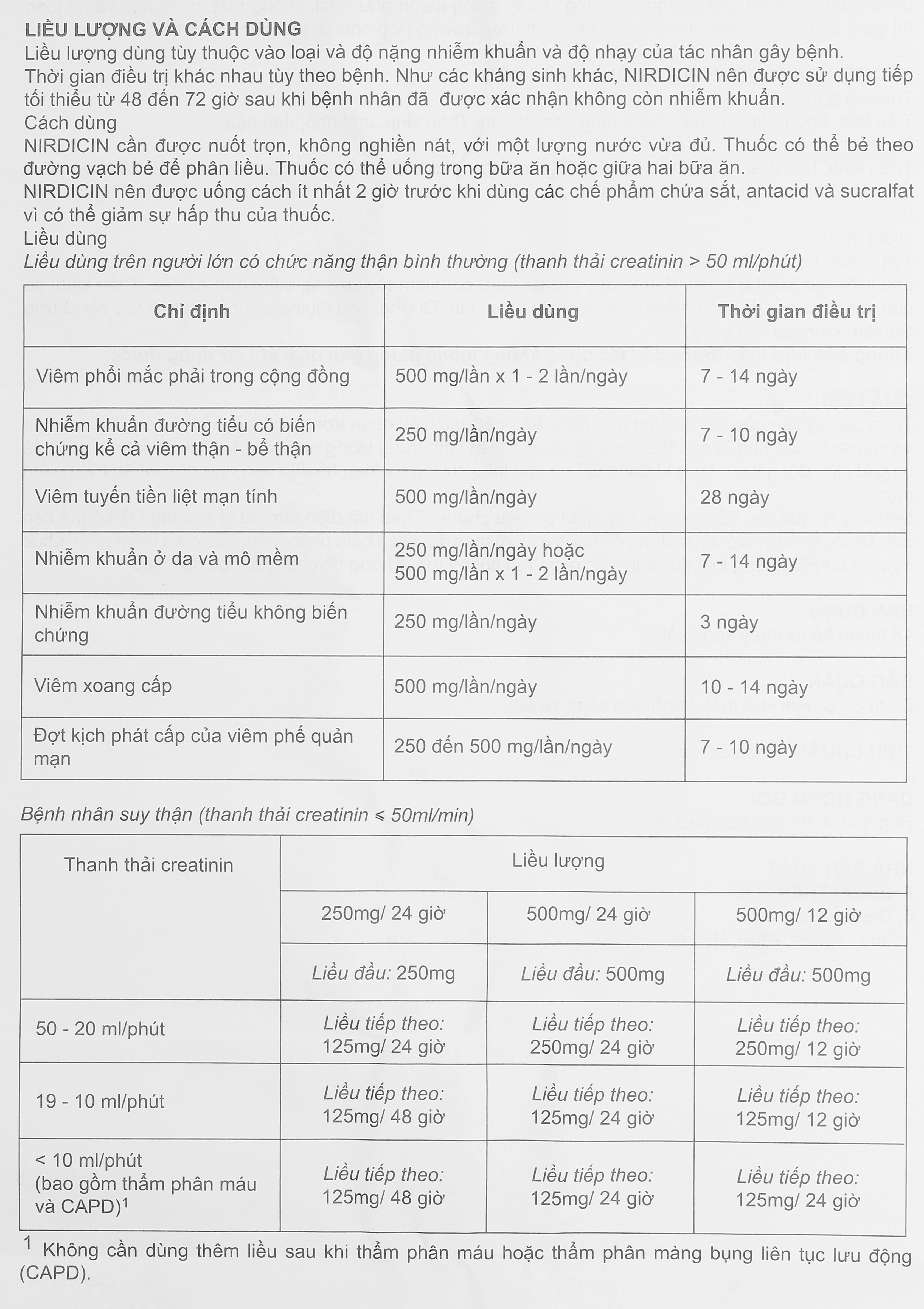 Nirdicin 500mg trị nhiễm khuẩn (1 vỉ x 10 viên) - 8