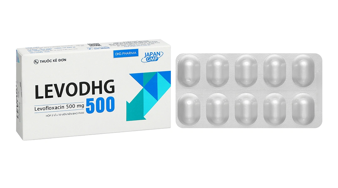Levodhg 500 điều trị nhiễm khuẩn (3 vỉ x 10 viên) - 