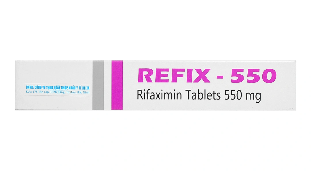 Refix-550 trị hội chứng ruột kích thích, tiêu chảy (3 vỉ x 10 viên) - 2