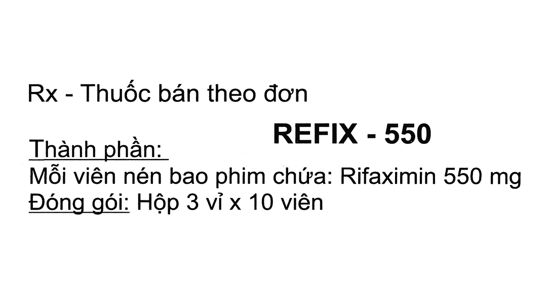 Refix-550 trị hội chứng ruột kích thích, tiêu chảy (3 vỉ x 10 viên) - 5