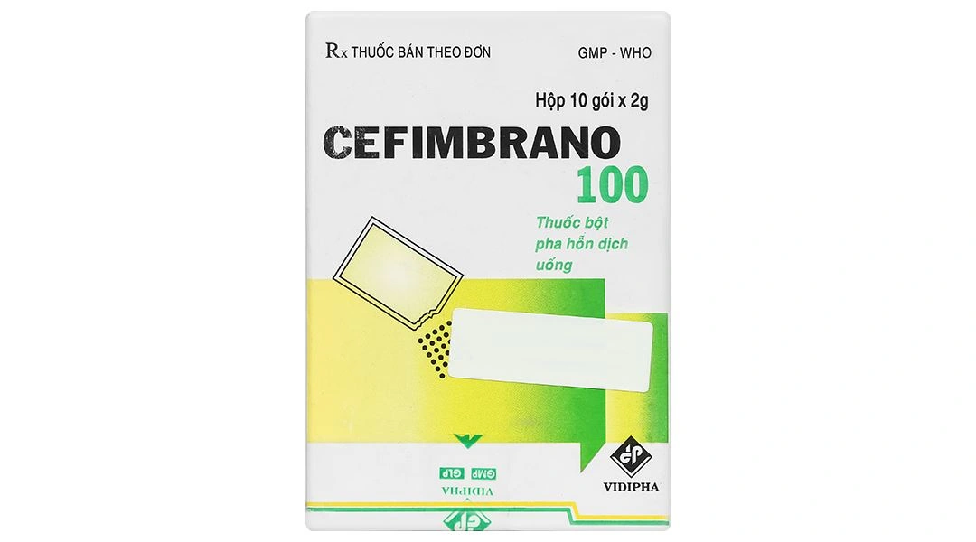 Bột pha hỗn dịch uống Cefimbrano 100 Vidipha điều trị nhiễm khuẩn (10 gói x 2g) - 1