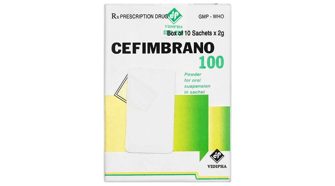 Bột pha hỗn dịch uống Cefimbrano 100 Vidipha điều trị nhiễm khuẩn (10 gói x 2g) - 2