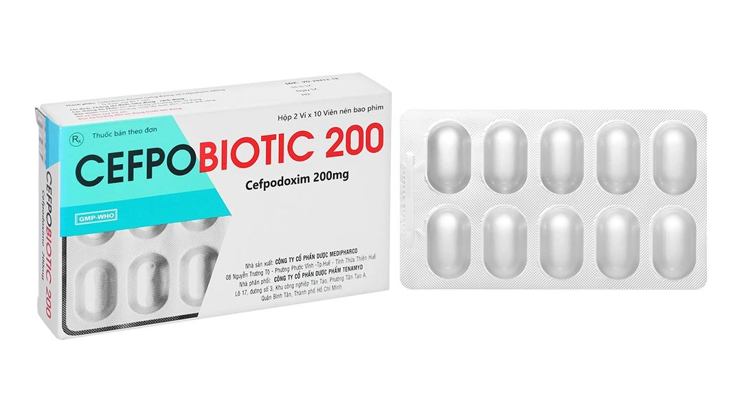 Cefpobiotic 200 điều trị nhiễm khuẩn (2 vỉ x 10 viên) - 