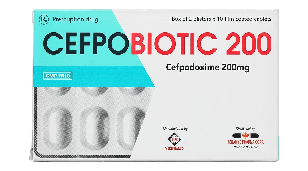 Cefpobiotic 200 điều trị nhiễm khuẩn (2 vỉ x 10 viên) - 1