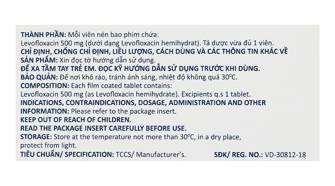 Lecifex 500 điều trị nhiễm khuẩn nhẹ, vừa và nặng (2 vỉ x 10 viên) - 4