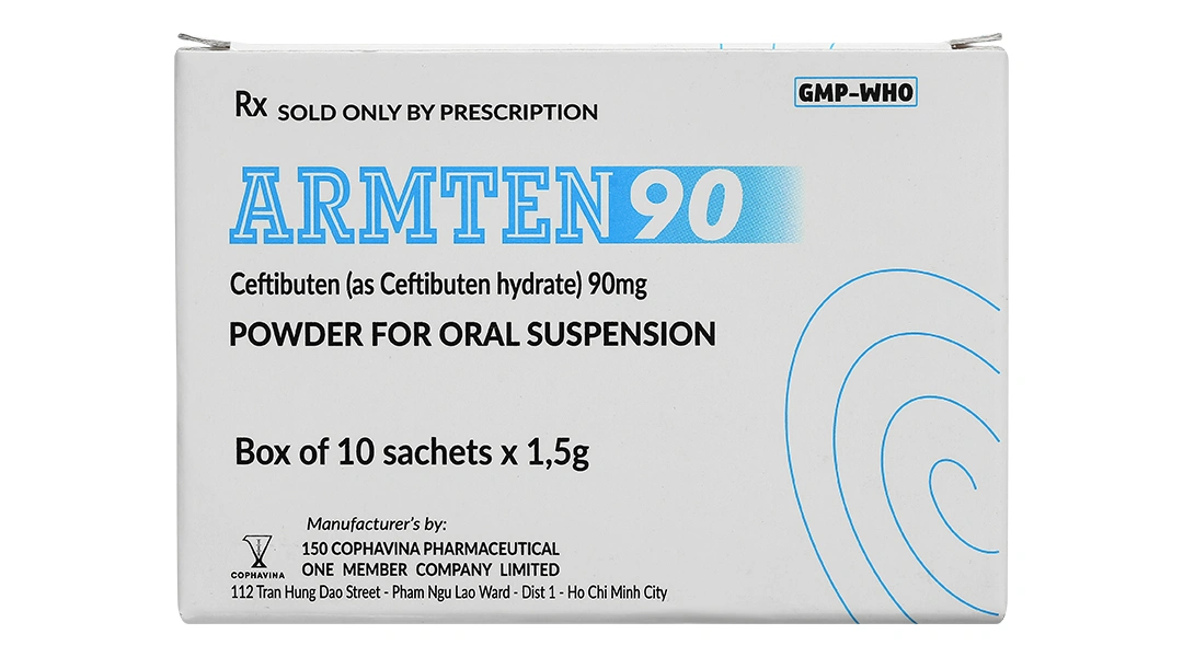 Bột pha hỗn dịch Armten 90 trị các trường hợp nhiễm khuẩn vừa và nhẹ (10 gói x 1.5g) - 1