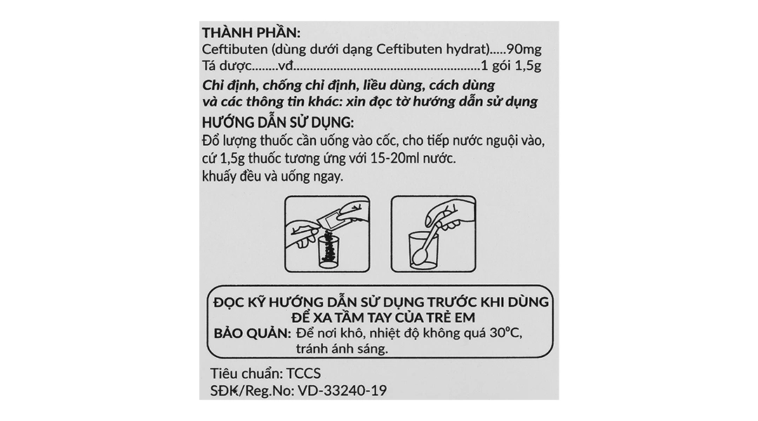 Bột pha hỗn dịch Armten 90 trị các trường hợp nhiễm khuẩn vừa và nhẹ (10 gói x 1.5g) - 4