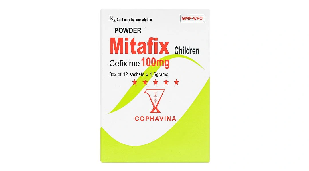 Thuốc bột Mitafix trẻ em 100mg điều trị nhiễm khuẩn (12 gói x 1.5g) - 1