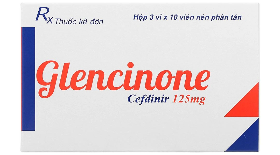 Glencinone 125mg điều trị nhiễm khuẩn đường hô hấp trên và dưới (3 vỉ x 10 viên) - 1