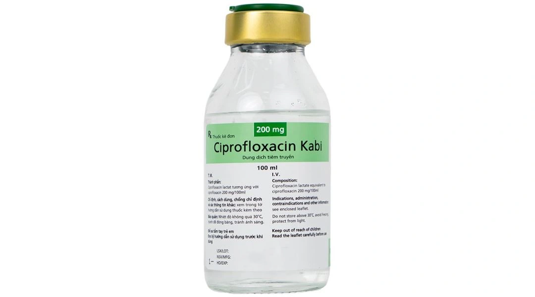 Dung dịch tiêm truyền Ciprofloxacin Kabi 200mg điều trị nhiễm khuẩn chai 100ml - 