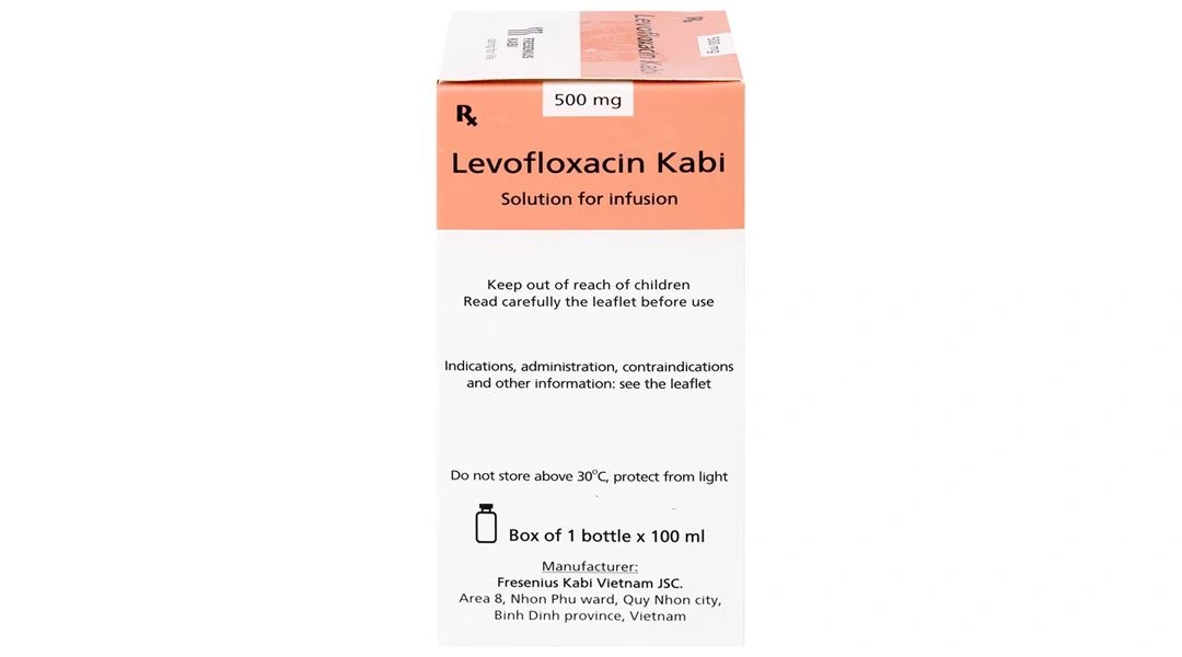 Dung dịch tiêm truyền Levofloxacin Kabi 500mg/100ml điều trị nhiễm khuẩn lọ 100ml - 3