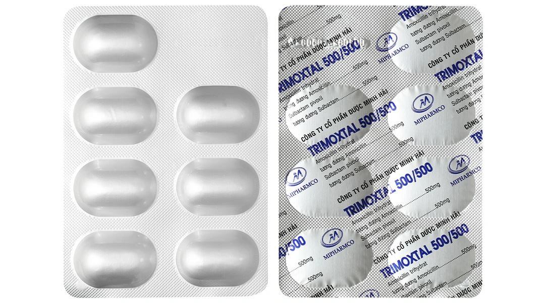 Trimoxtal 500/500 điều trị nhiễm khuẩn do vi khuẩn nhạy cảm (2 vỉ x 7 viên) - 5
