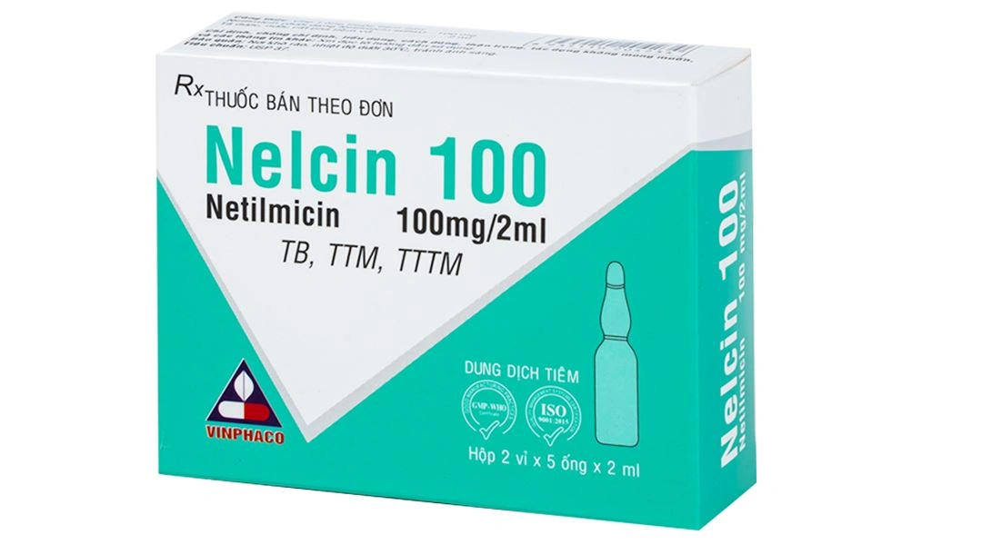 Dung dịch tiêm Nelcin 100mg/2ml điều trị nhiễm khuẩn đường mật, xương khớp (10 ống x 2ml) - 