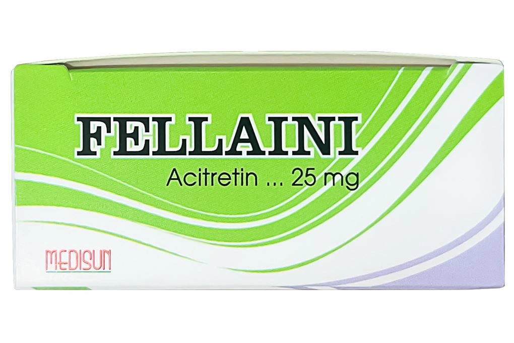 Fellaini 25mg điều trị vẩy nến và bệnh ngoài da (3 vỉ x 10 viên) - 1