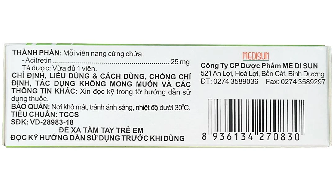 Fellaini 25mg điều trị vẩy nến và bệnh ngoài da (3 vỉ x 10 viên) - 3