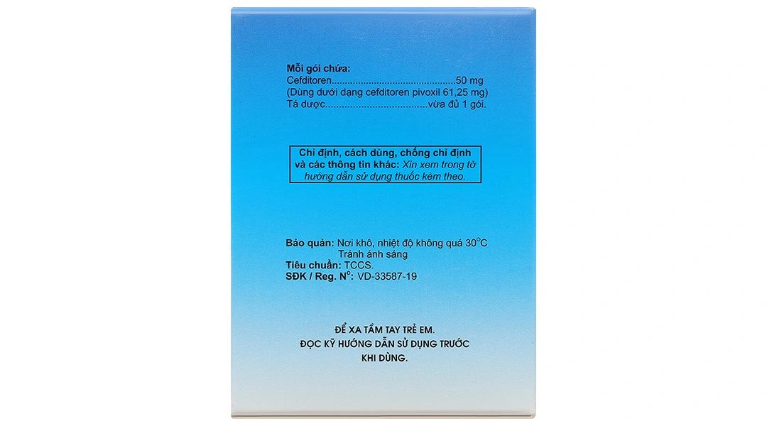 Cốm pha hỗn dịch Cefriven 50 điều trị các nhiễm khuẩn (21 gói x 0.5g) - 2