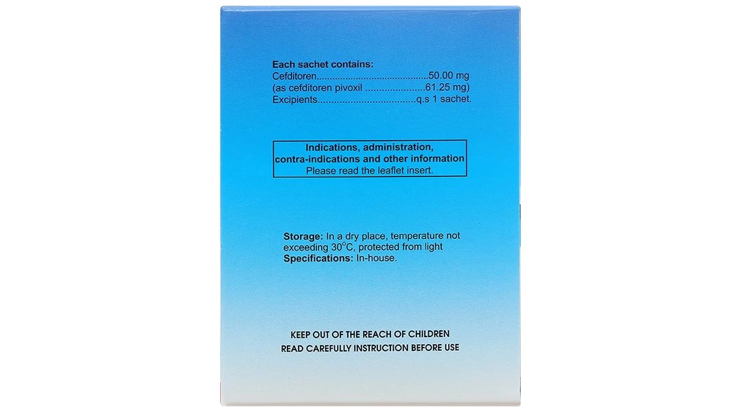 Cốm pha hỗn dịch Cefriven 50 điều trị các nhiễm khuẩn (21 gói x 0.5g) - 3