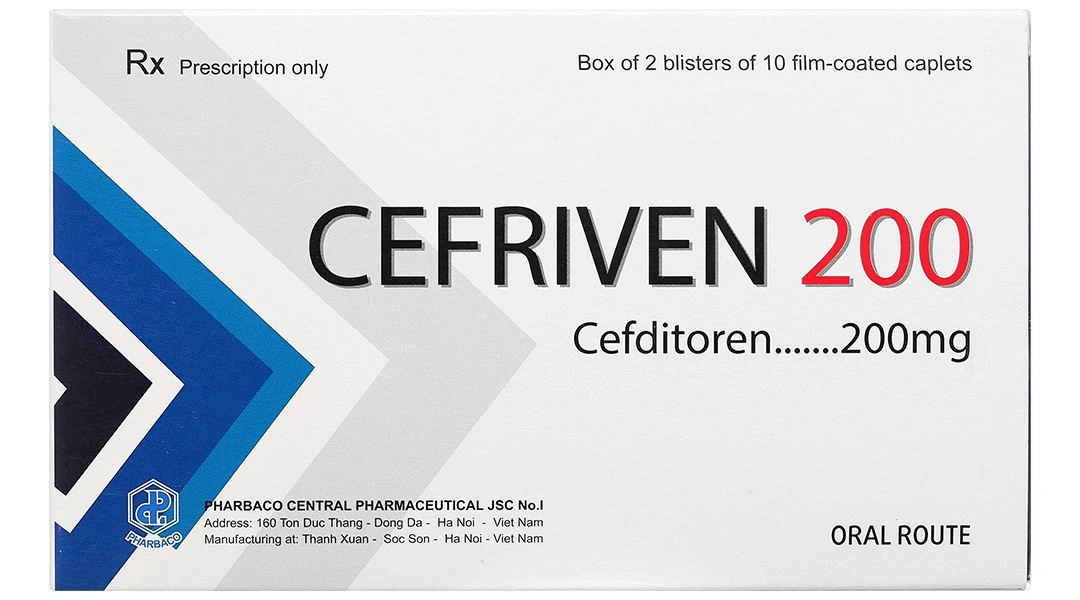 Cefriven 200 điều trị các nhiễm khuẩn đường hô hấp, nhiễm khuẩn da (2 vỉ x 10 viên) - 1