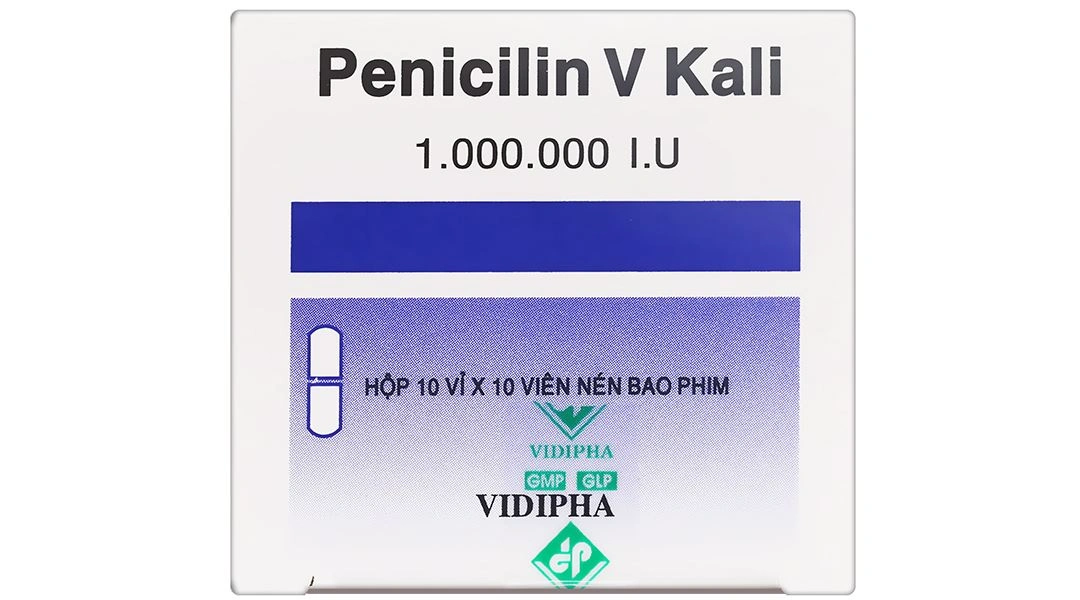 Penicilin V Kali 1.000.000I.U điều trị, dự phòng các bệnh nhiễm trùng (10 vỉ x 10 viên) - 4
