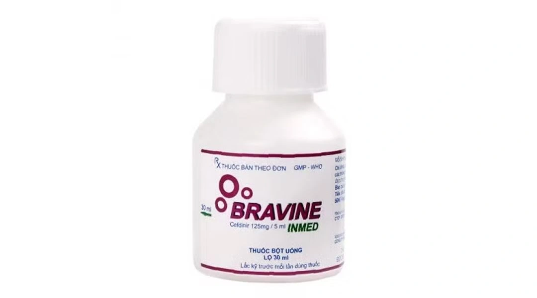 Thuốc bột uống Bravine Inmed 125mg/5ml điều trị các bệnh nhiễm trùng lọ để pha 30ml - 1