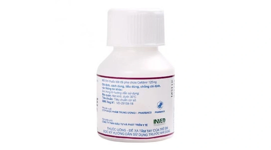 Thuốc bột uống Bravine Inmed 125mg/5ml điều trị các bệnh nhiễm trùng lọ để pha 30ml - 2