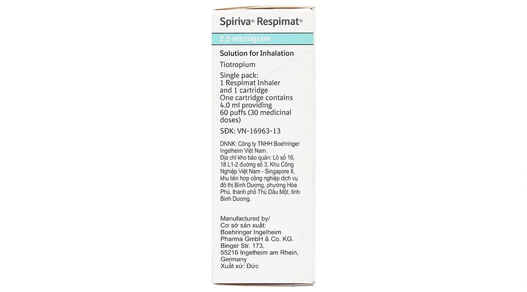 Dung dịch khí dung Spiriva Respimat 2.5mcg trị tắc nghẽn phổi mãn tính bình 30 liều - 5